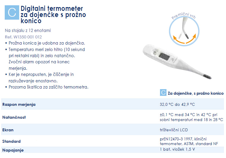 Digitalni termometer za dojencke